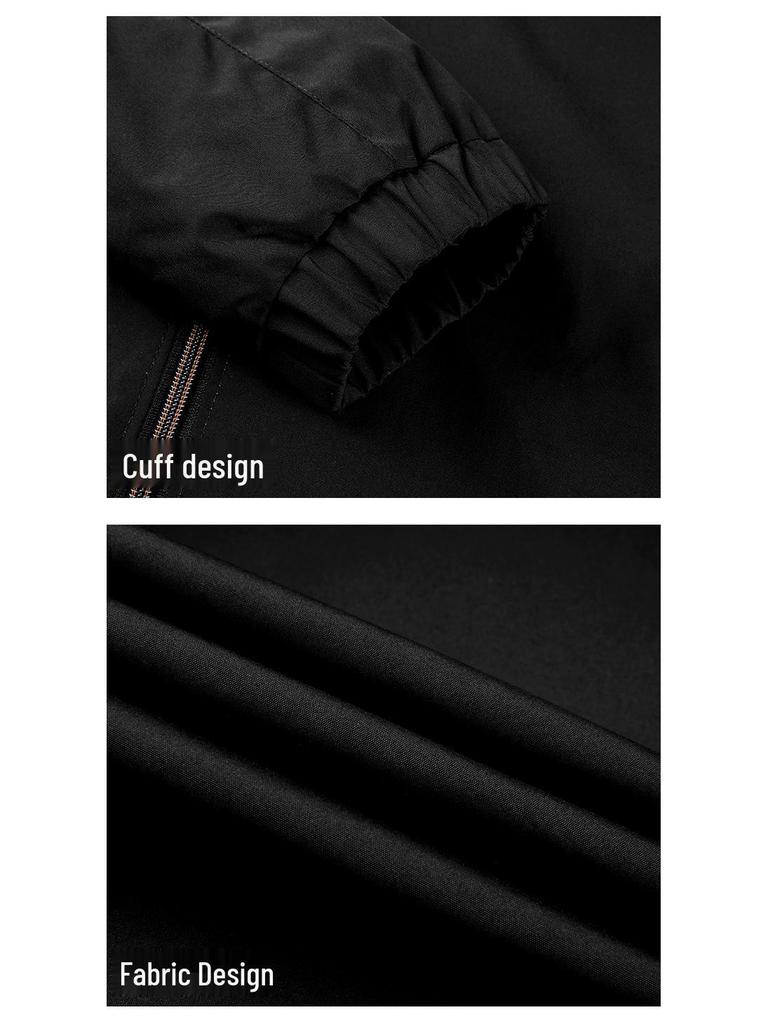 2024 Spring/Autumn Stand Collar Executive Jacket for Men - Business Casual Zhongshan Style for Dads