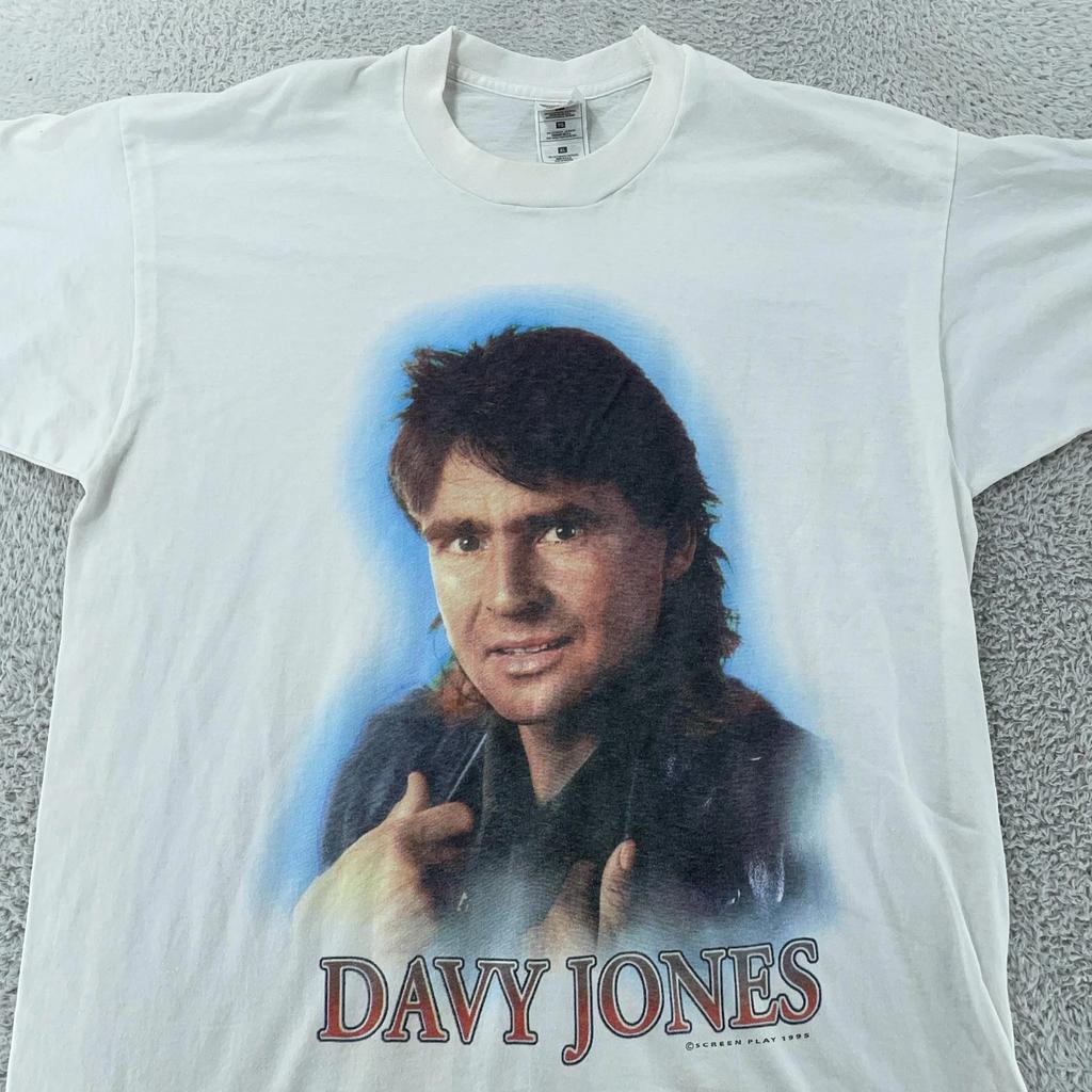Vintage 90s Davy Jones Shirt Mens L/XL Music Concert Tour Tee The Monkees USA