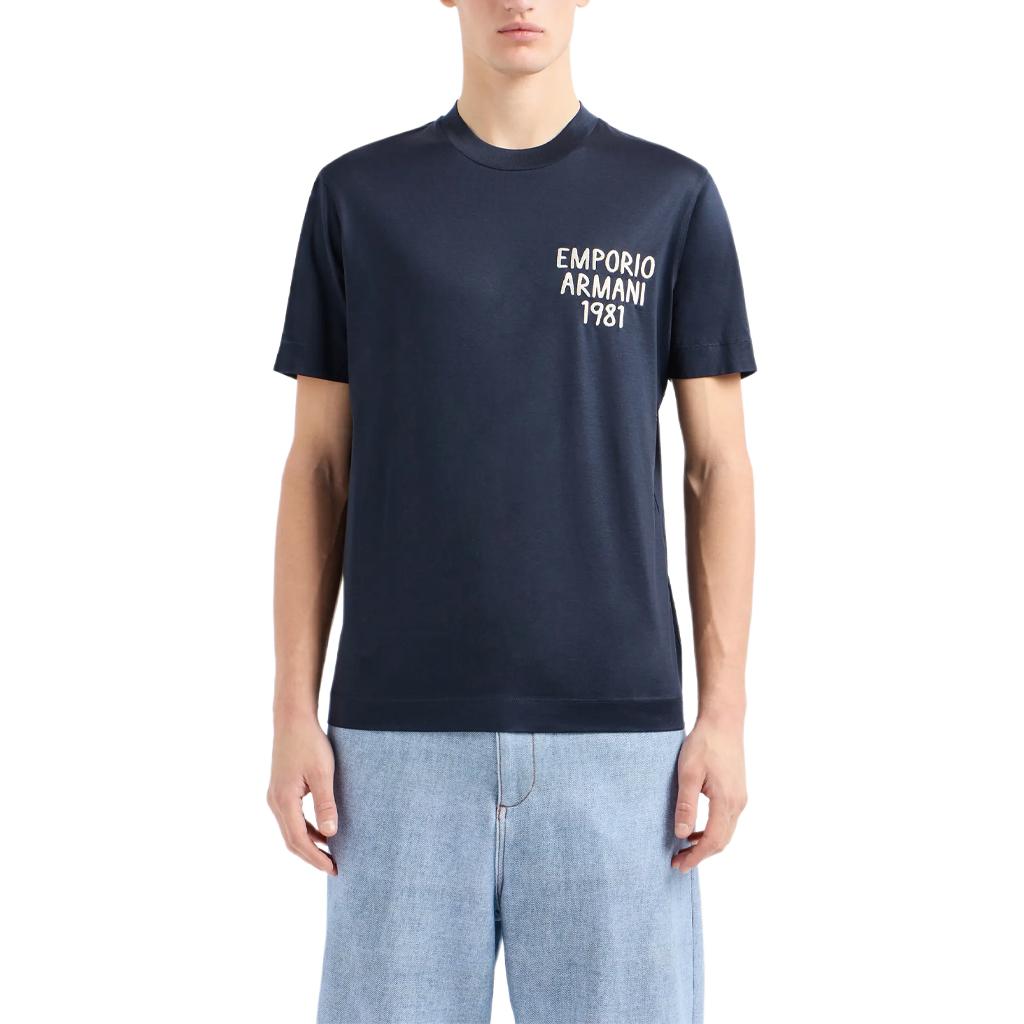 EMPORIO ARMANI SS24 T Shirt Unisex Marine Blue 3D1TA2-1JUVZ-09R4