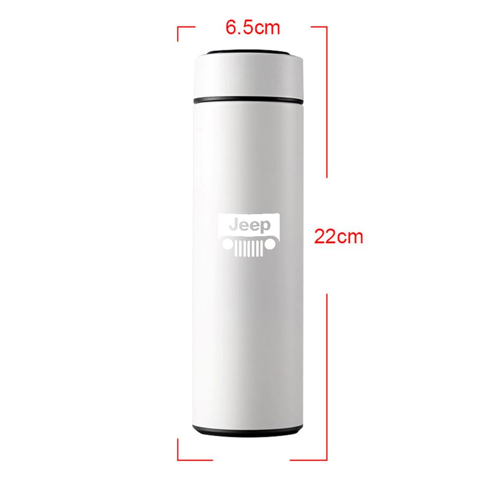 For Jeep Car Stainless Steel Smart Thermos Mug Thermos LED Display Temperature For Jeep Renegade Patriot Wrangler Cherokee Co