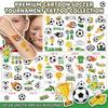Temporary Tattoo Stickers Soccer Theme Assorted Designs for Kids and Adults Waterproof Sports Body Art Decoration