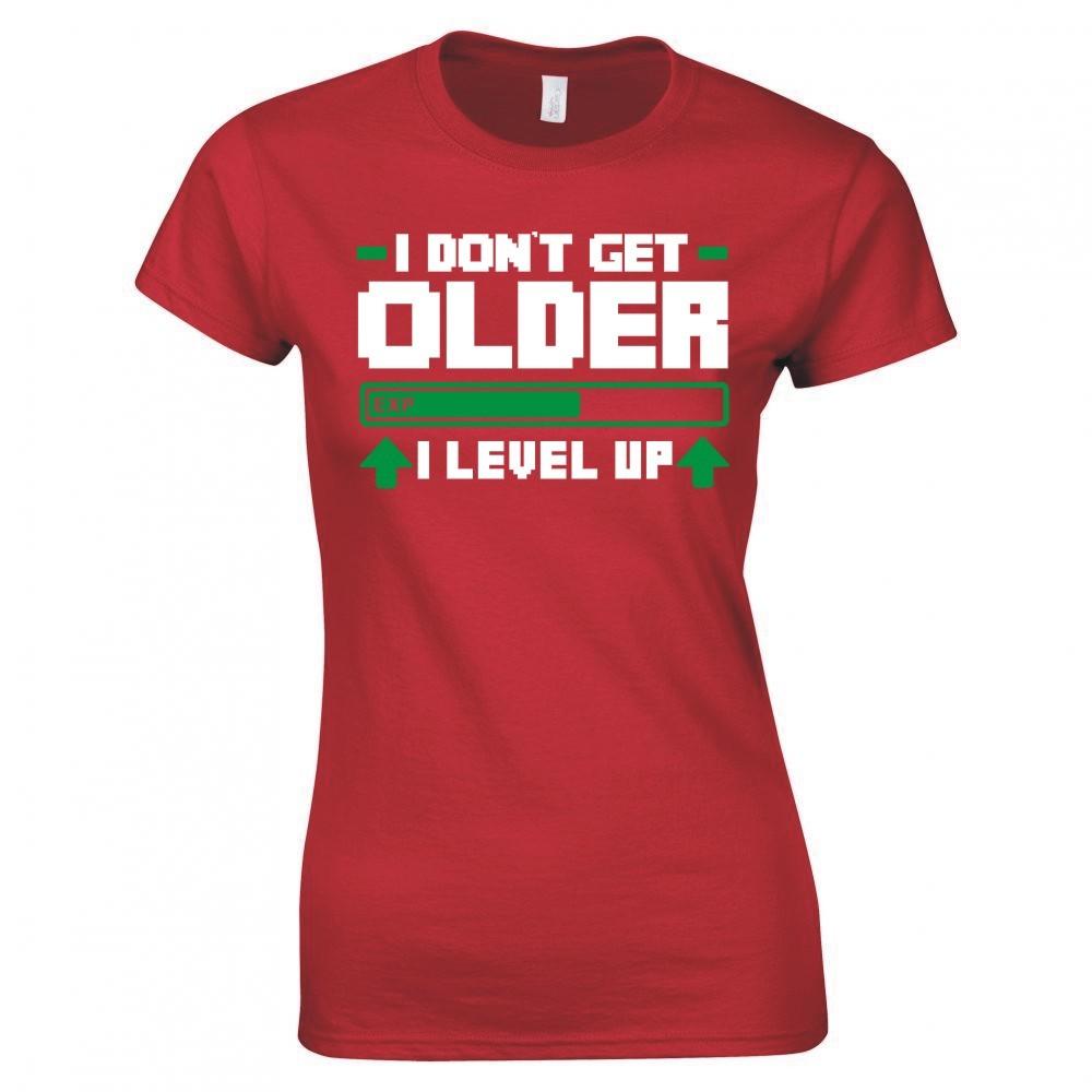 I Dont Get Older I Level Up Gaming Ladies Skinny Fit Tshirt S