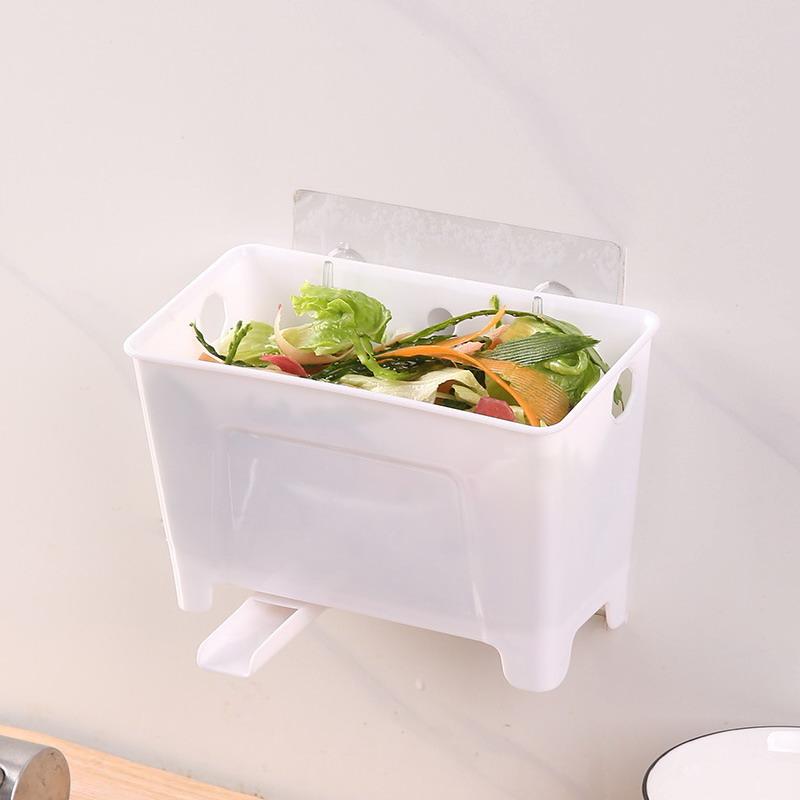 Table Top Trash Can Mini Home Kitchen Waste Storage Box Sink Drain Basket Dry Wet Separation Filtration Magical