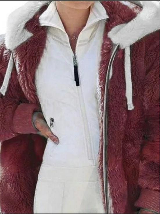 2024 Women's Fashion Plush Zip Hoodie: Warm & Versatile Winter Outerwear