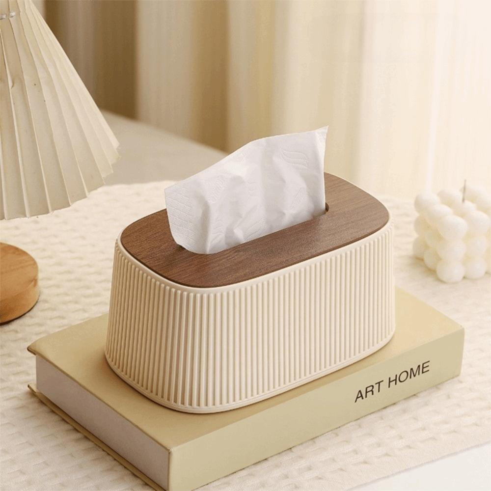 Large Opening Tissue Box With Lid Space-saving Square Tissue Box Tissue Dispenser Household Use
