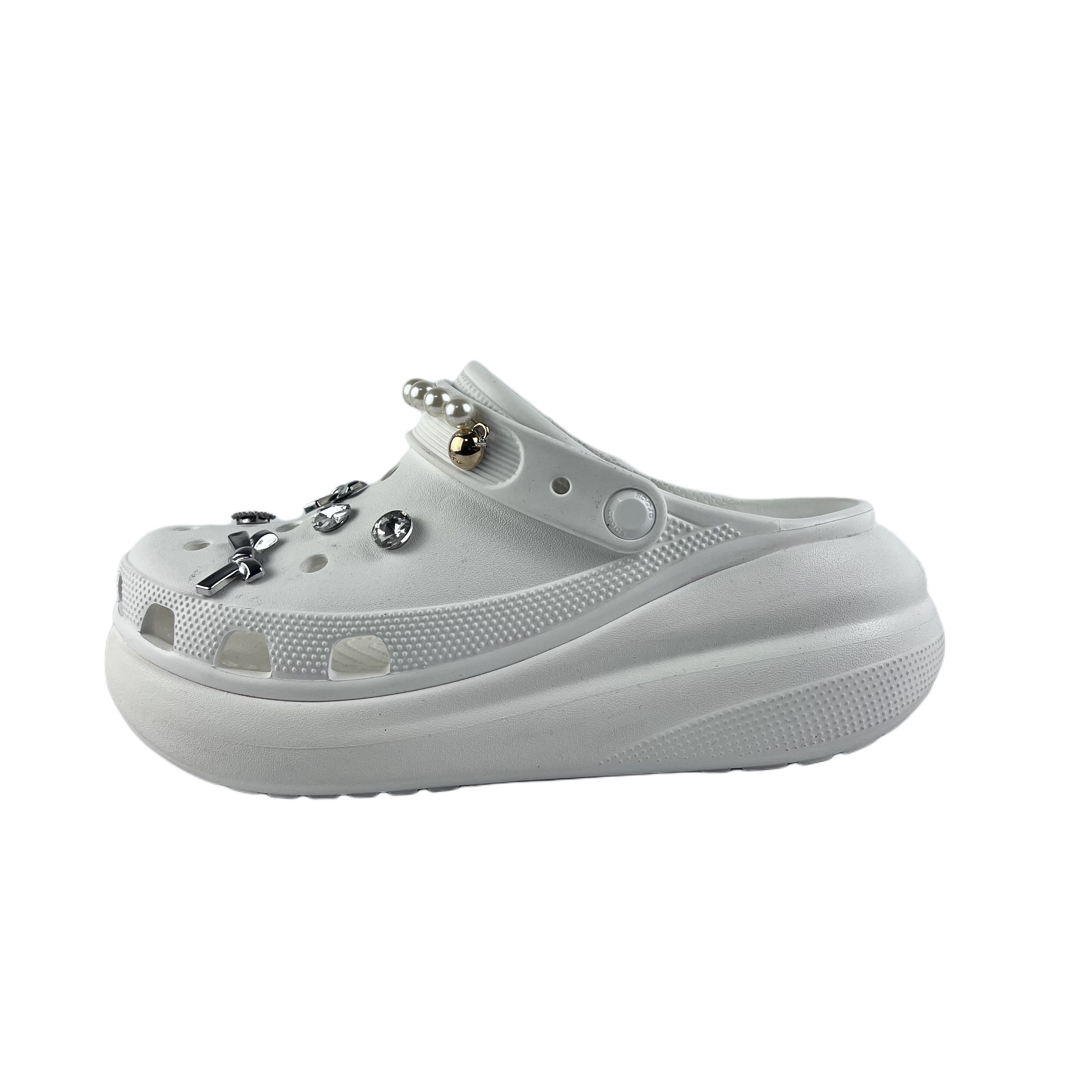 

Crocs Crush Clog EVA модные и универсальные удобные повседневные классические туфли с отверстиями для мужчин и женщин в белом цвете 39-40 белый