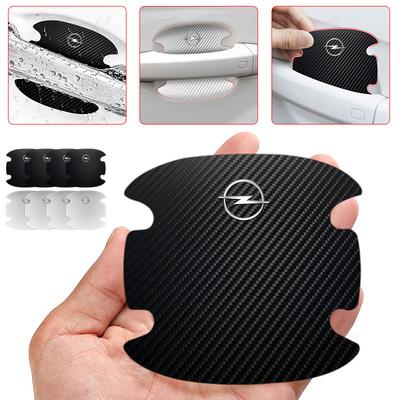 4PCS Car Door Handle Protection Sticker Emblem Car Decoration Styling For Astra J G Insignia Corsa D Vectra C Zafira a Auto Gadgets