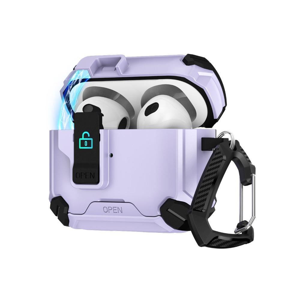 Magnetic Automatic Switch Armor Earphone Case With Hook For Apple Airpods 4 3 Pro 2 1 Bracket Shockproof Wireless Charging Cover