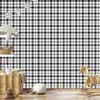 Black and white checkered wallpaper, gray and light gray, 50x1000
