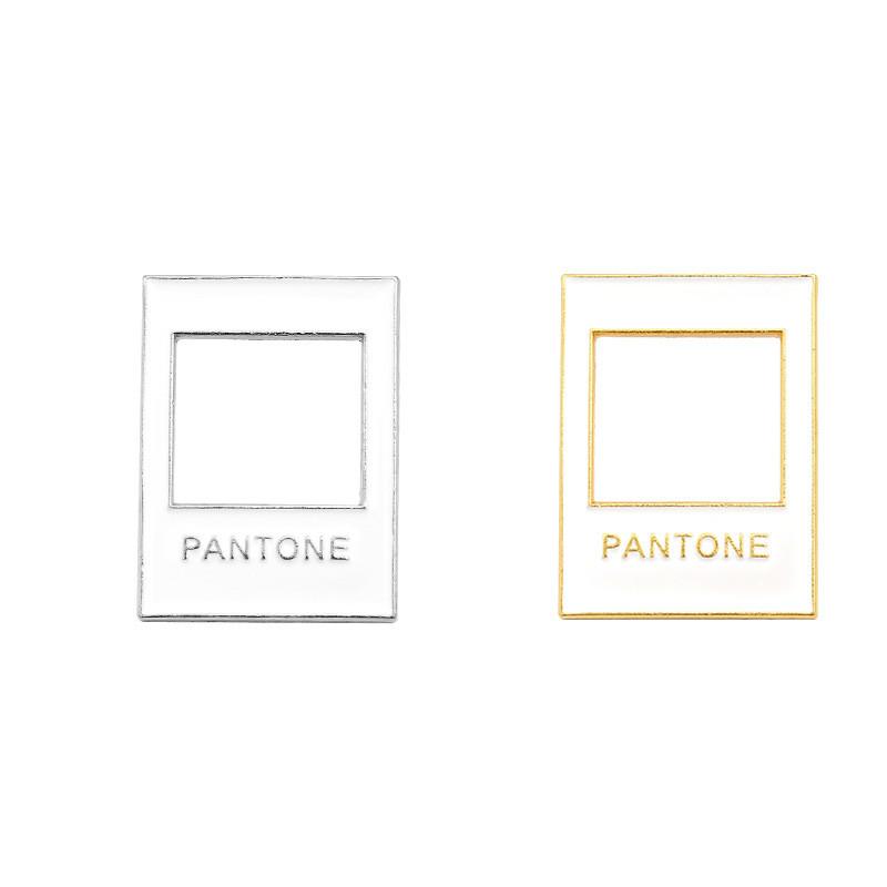 Kreatywna Broszka z Literą Pantone Akcesorium Dla Mężczyzn I Kobiet W Unikalnym Geometrycznym Wzornictwie