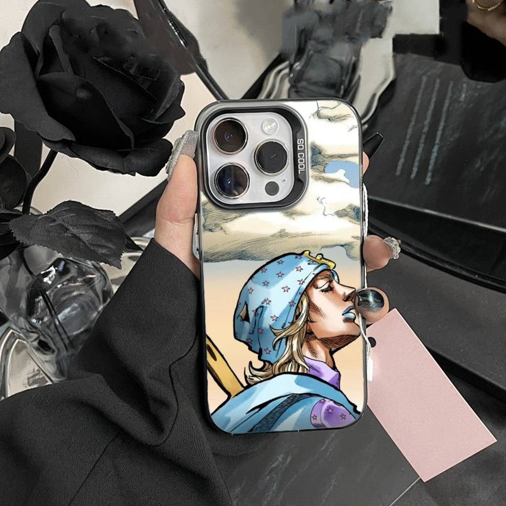 N-JoJo's Bizarre Adventure Phone Case For iPhone 17,16,15,14,13,12,Pro MAX White Matte Shockproof Cover