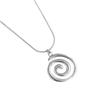 Swirl Pendant Necklace Round Circle Clavicle Chain Accessory Adjustable Length Choker Unique Jewelry for Women Girls