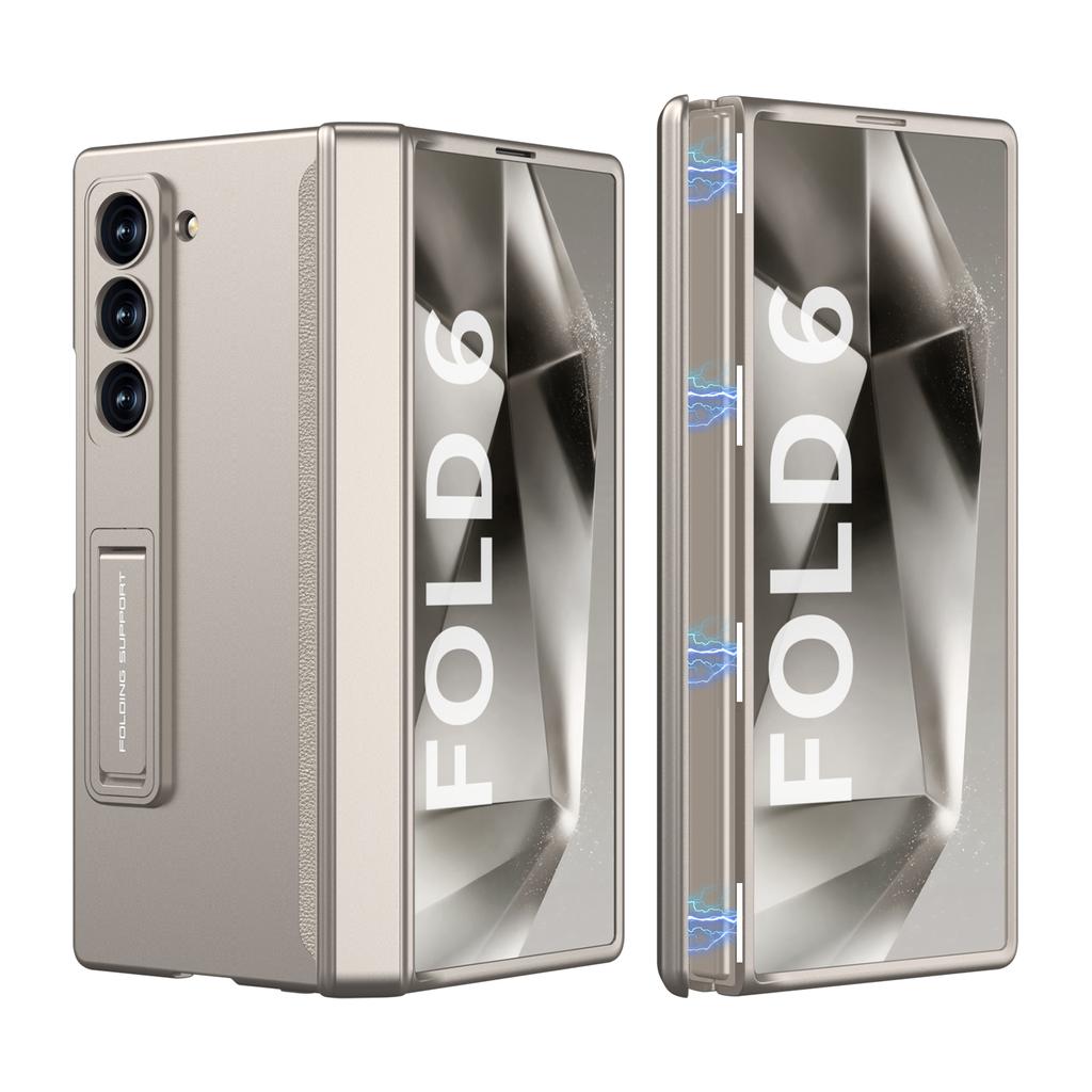 Magnetic Hinge for Samsung Galaxy Z Fold 6 5 4 Case Plastic Anti Spy Full Coverage Privacy Protective Cover Holder Stand Luxury