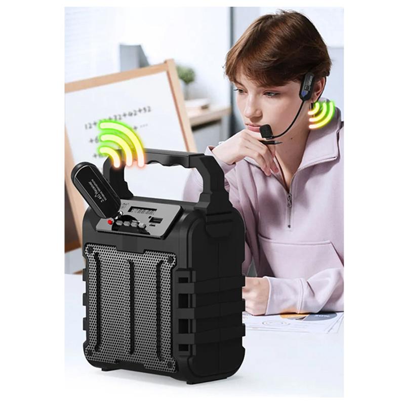 

ABUO-2X Professional Wireless Headset Microphone Transmitter Microfone For Voice Radio System Guitar Teaching Fitness Gaming чорний