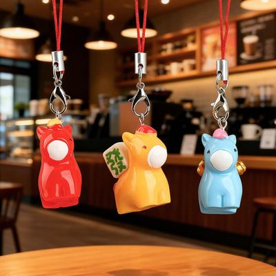 Phone Pendant 2026 Year of Horse Charm Good Luck Keychain Zodiac Animal Shape Mobile Phones Keys Bags Ornament