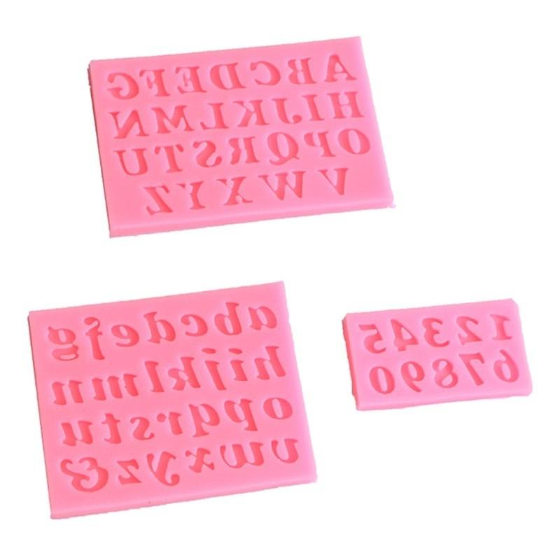 3Pcs  Letters Silicone Sugar Cake Mold Chocolate Mold Clay Mold Cake Baking Tools