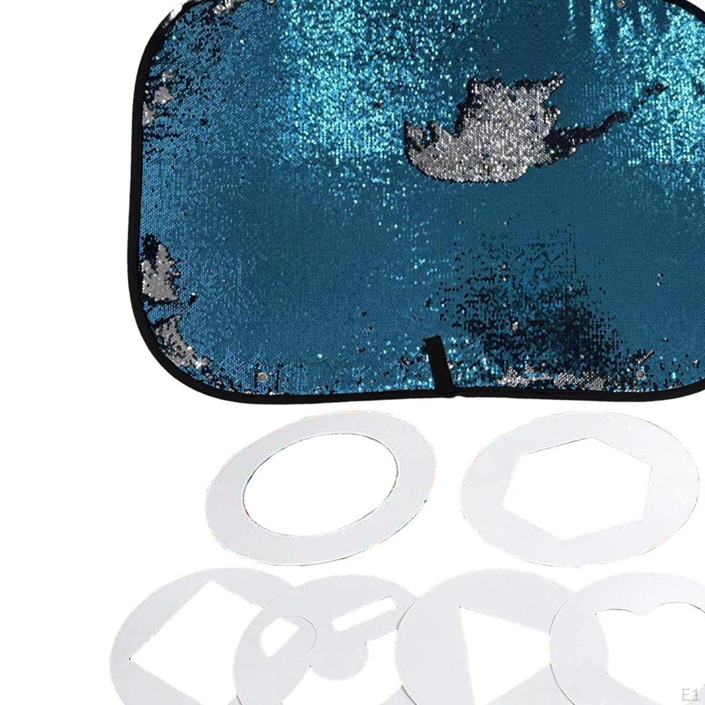 Dual-Sided Sequin Wall with Shape Templates for Children