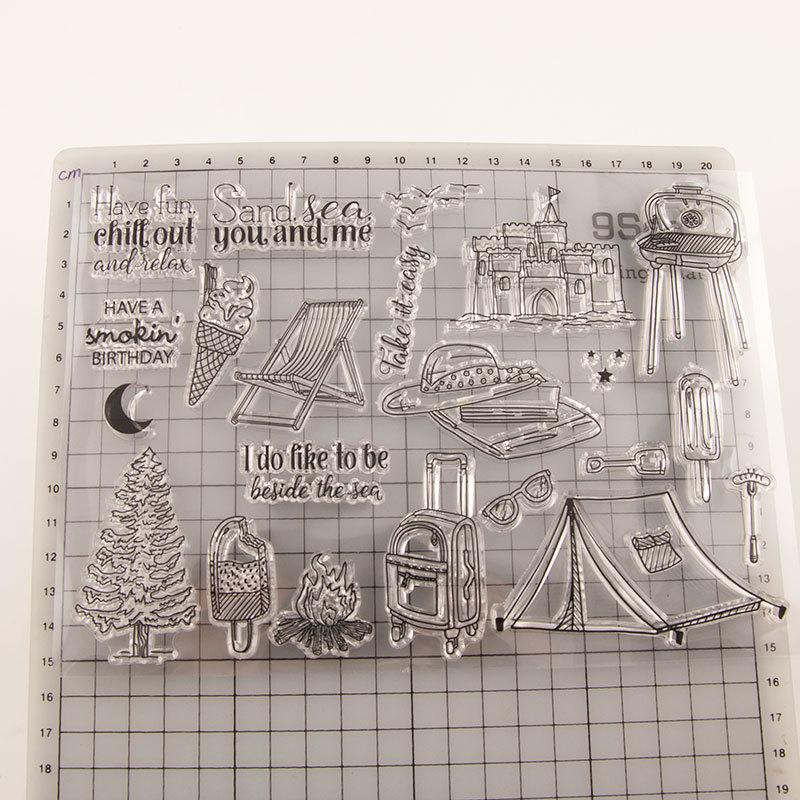 Bus Car Plane Transparent Silicone Clear Stamps for Seal DIY Scrapbooking Photo Album Decor Art Motorcycle Bike Ship Traffic