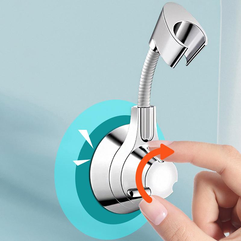 Suction Cup Shower Holder Adjustable Shower Head Holder Nozzle Handheld Holder Punch-Free Multi Angle Rotation Shower Bracket