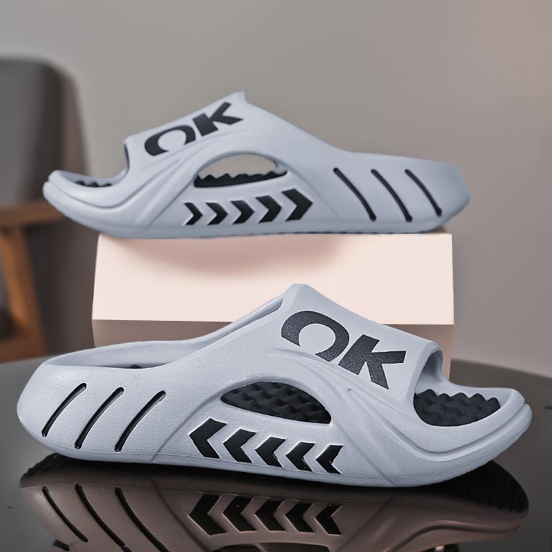 Ciabatte da massaggio estive da uomo, sandali da interno ed esterno, scarpe casual da spiaggia, suola morbida, infradito da uomo, sandali da uomo, taglia grande 47