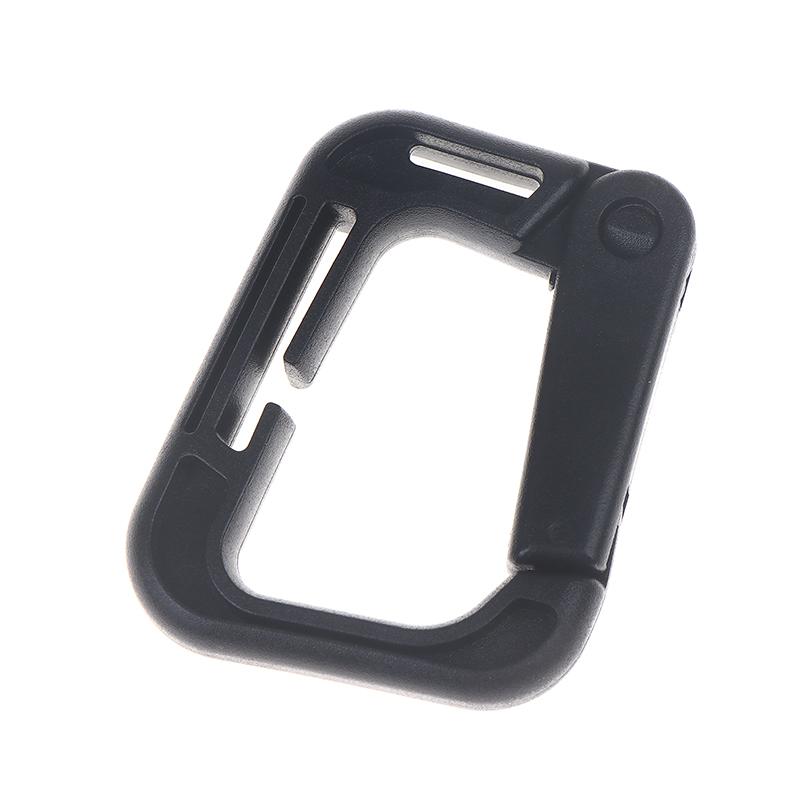 5Pcs Outdoor Plasctic Shackle Carabiner D Type Backpack Hanging Webbing Hook Buckle Multi Outdoor Hiking Camping Gear