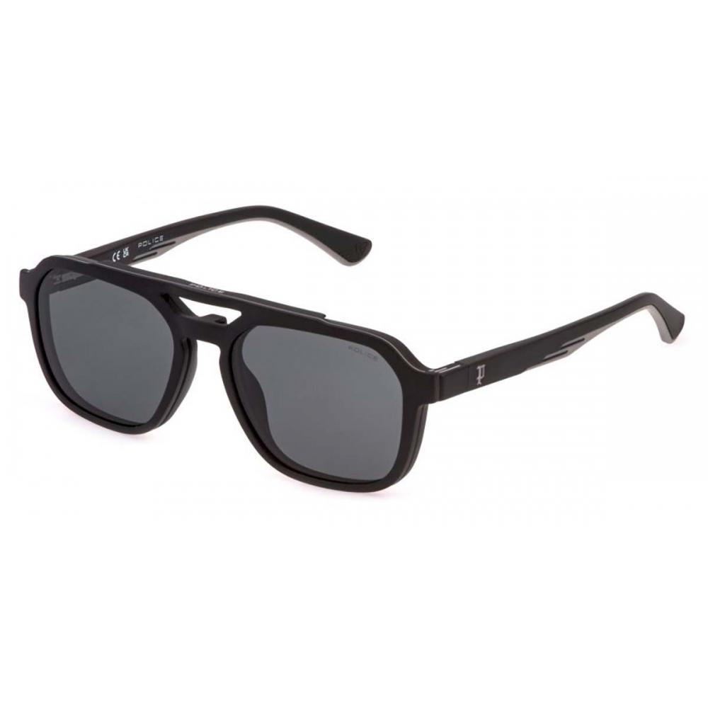 Police Kids Eyeglasses U28p Clip On Matte Black/51-16-135