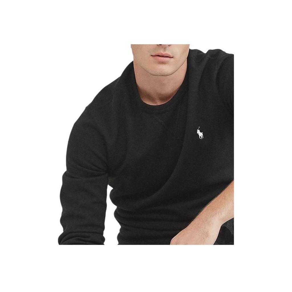 Polo Ralph Lauren Ss23 Pony Logo Embroidered Crew Neck Long Sleeve Sweatshirt Men sweatshirt Black MNPOKNI16820840-001