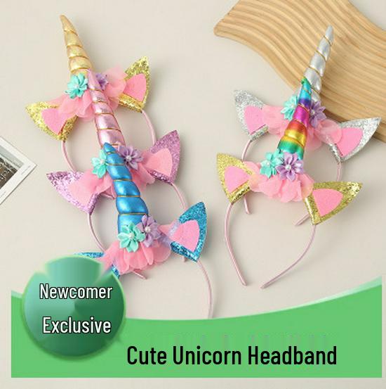 Unicorn Rainbow Headband - Cute Cartoon Dreamy Hair Accessory