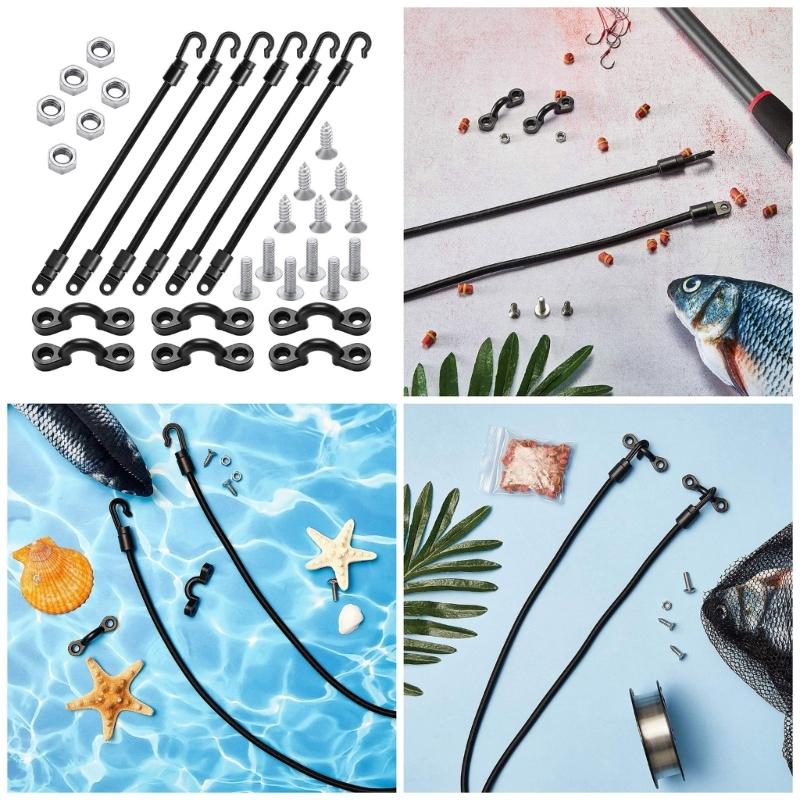 Canoes Bungees Shock Cord Hook Hanging End Hook Canoes Accessories Boats Hook for Fishing Boats and Water Sport