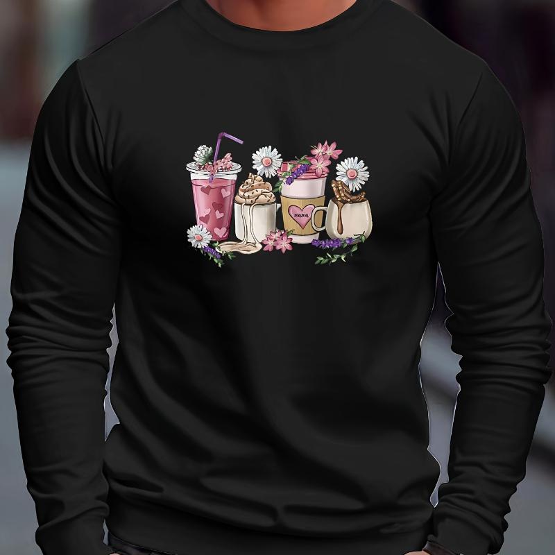 

Men s Crew Neck Sweatshirt, Loose Fit & Flexible S