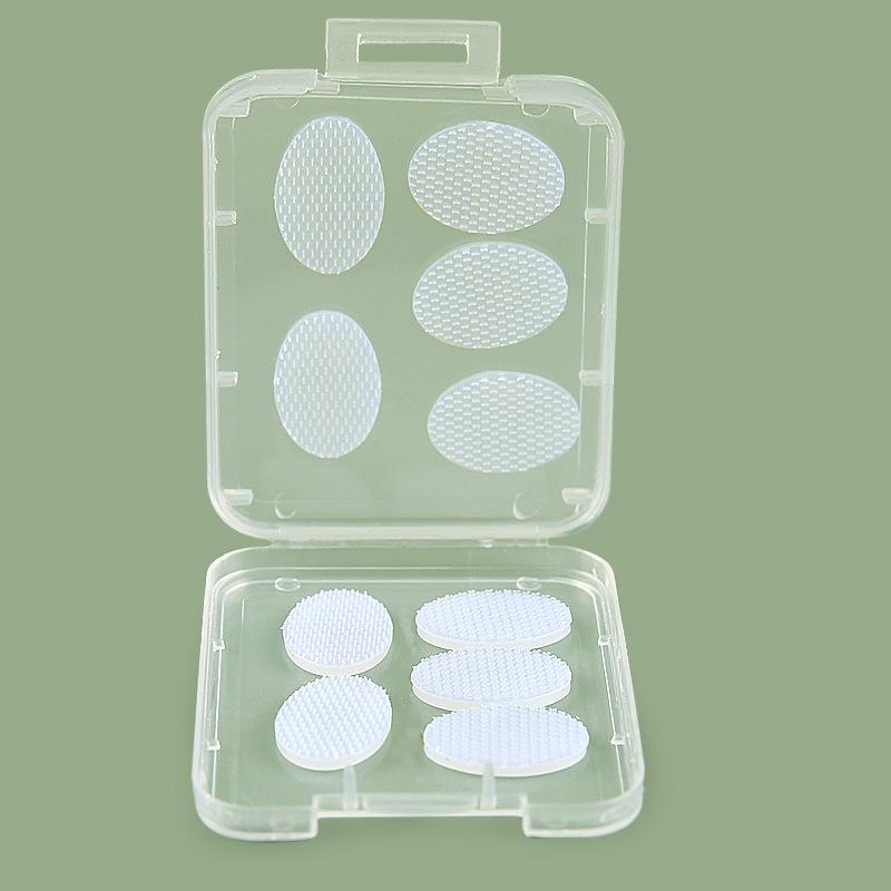 

Anti-Slip Silicone Bra Strap Pads with Velcro Oval 10 stickers/box білий