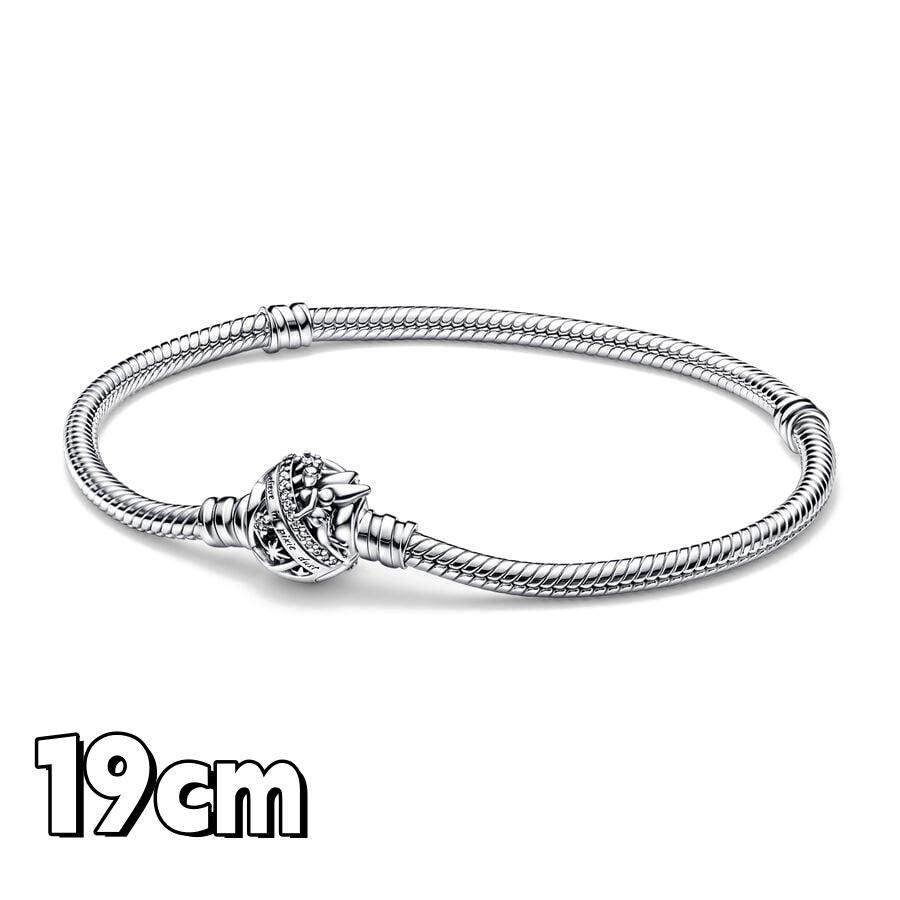 Miniso Disney Flower Fairy Castle Bow Charm Silver 925 Fine Jewelry For Women Original Bracelet Beads New
