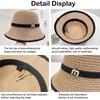 Breathable Bucket Hat Letter Decor Beach Cap Wide Brim Fisherman's Hat  Women Girls