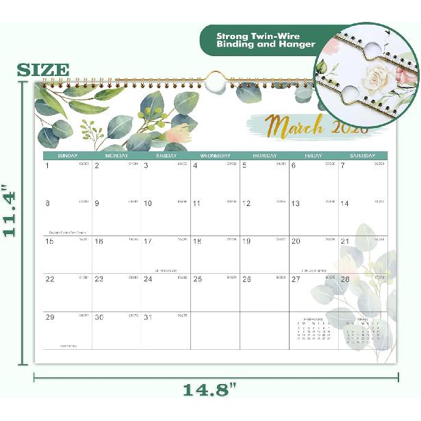 2025-2027 Wall Calendar - Jul 2025 - Jun 2027, Calendar 2025-2027, 14.8" x 11.4", 2025 Calendar with Large Blocks Space, Twin-Wire Binding, Hanging