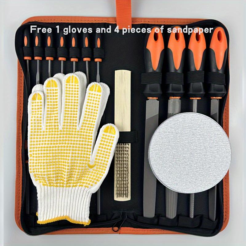 File Tool Set with Carry Case,Premium Grade T12 Drop Forged Alloy Steel, Precision Flat/Triangle/Half-round/Round Large Fi