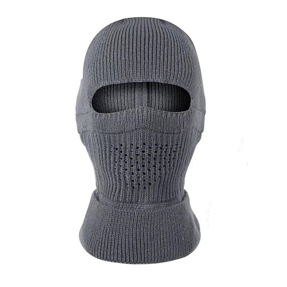 Keep Warm Balaclava Hat Thickened Warm Hat New Neck Mask Hat  Winter серый