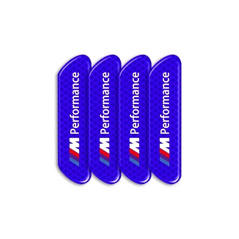 CAI1 2025 New For BMW Car 4PCS Car Reflective Strips Warning Stickers Car Styling For BMW M E46 E90 E60 F10 F30 F20 E39 E36 X5 E70 F2
