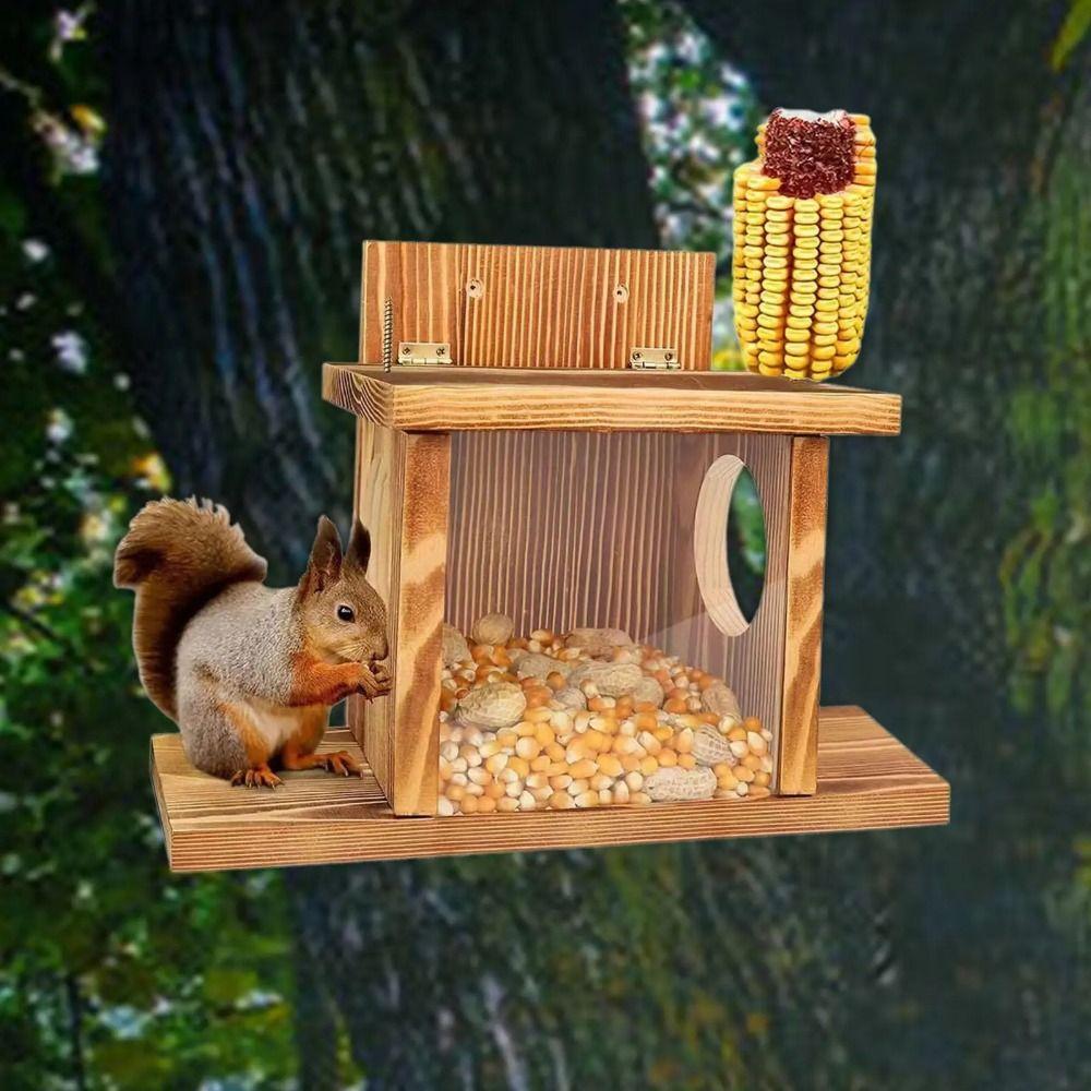 Hanging Hamster Feeding Box Durable Pet Food Dispenser Squirrel Feeder  Hummingbird