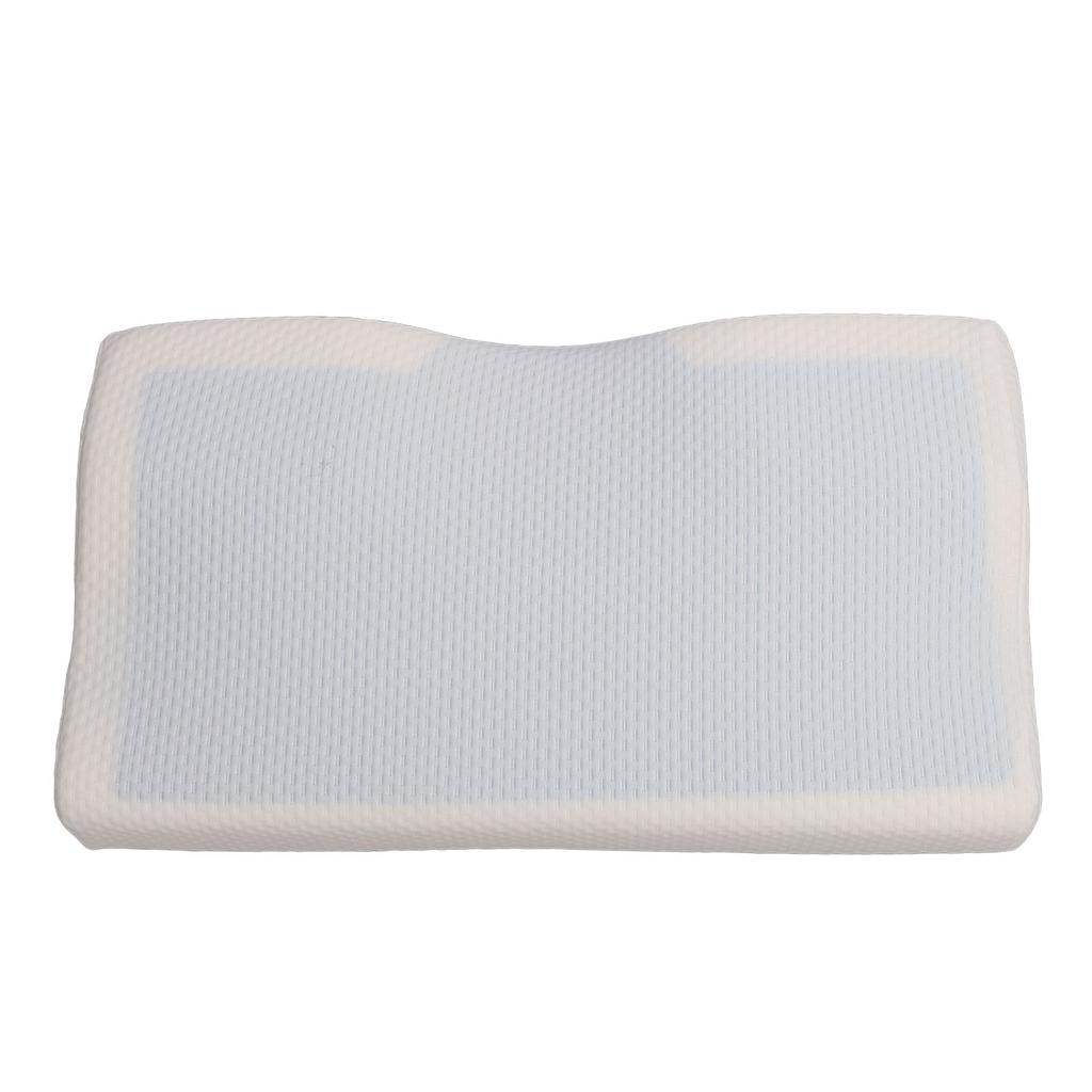 Memory Foam Pillow Slow Rebound Wave Shape Cooling Gel Cervical Neck Support Pillow for  White