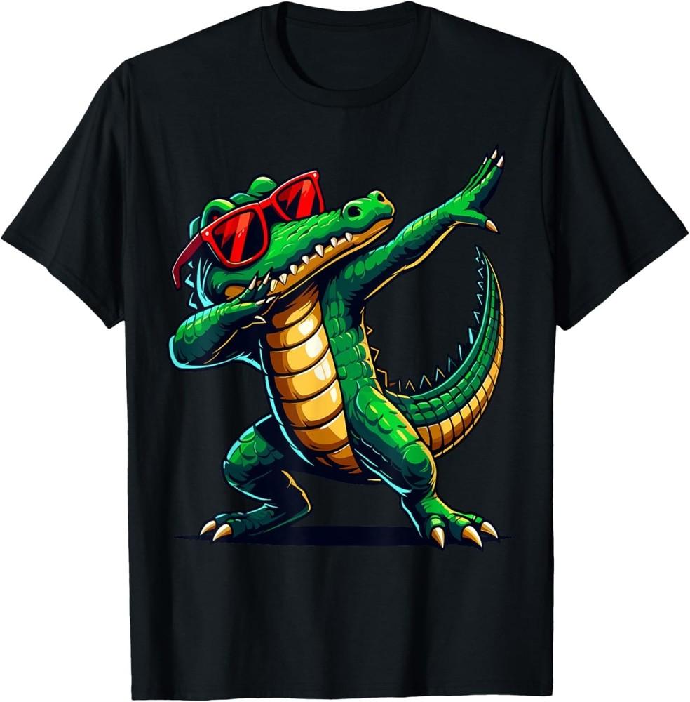 

Крокодил, делающий даб, в солнцезащитных очках, животное, футболка унисекс 2XL