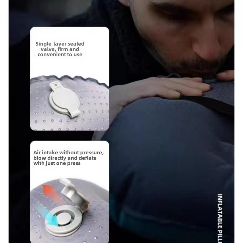 Портативная надувная подушка  Компактная складная воздушная подушка Защитное снаряжение для туризма и сна на открытом воздухе Кемпинговое оборудование