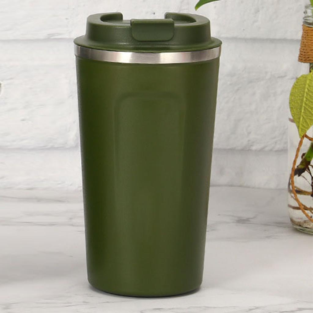 Coffee Travel Mug Food Grade 304 Stainless Steel Double Walled Insulated Cup for Hot and Cold Drinks 510ml Green