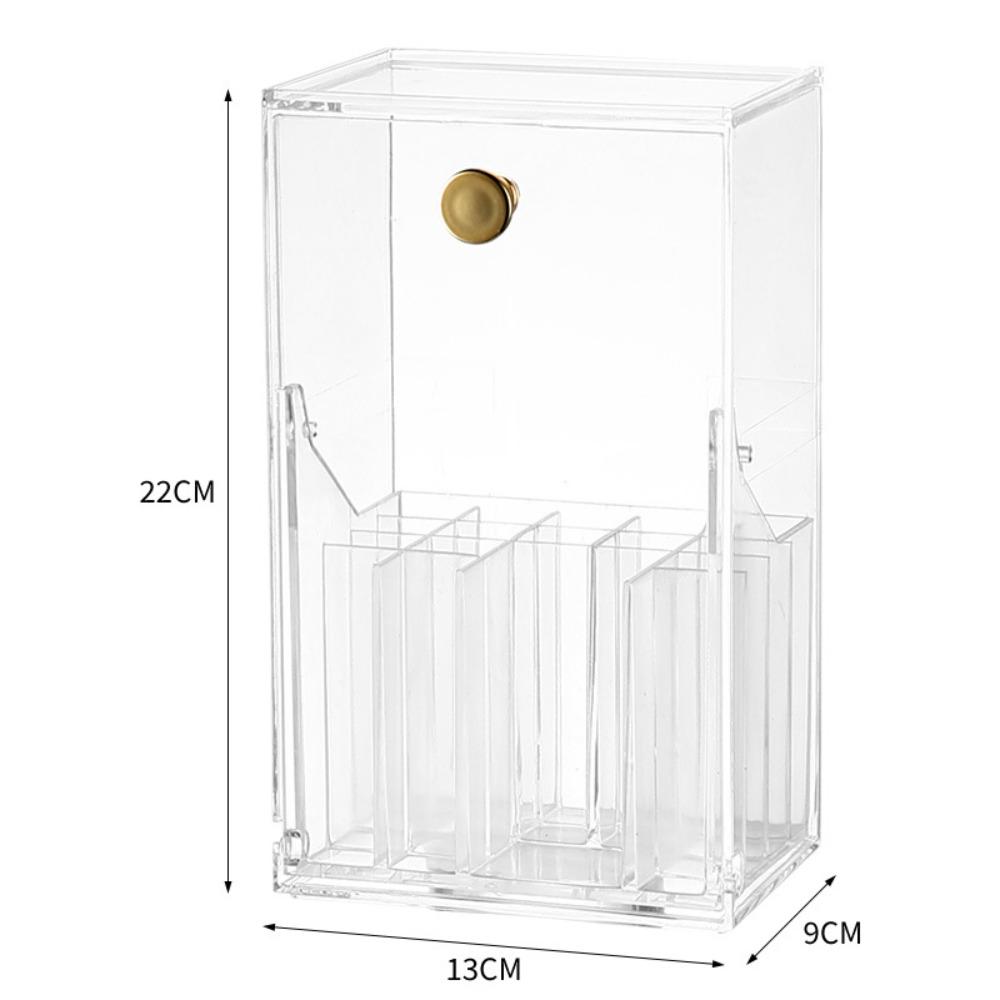 

Tilt Open Lipstick Organizer with Lid Lipstick Storage Box Makeup Brush Holder Bathroom Countertop L