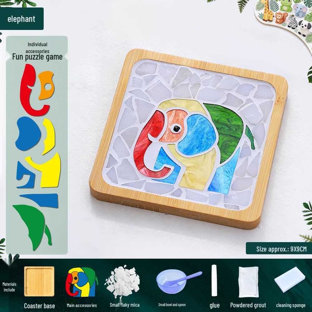 Mosaic Coaster DIY Kit: Creative Handmade Collage Art Set