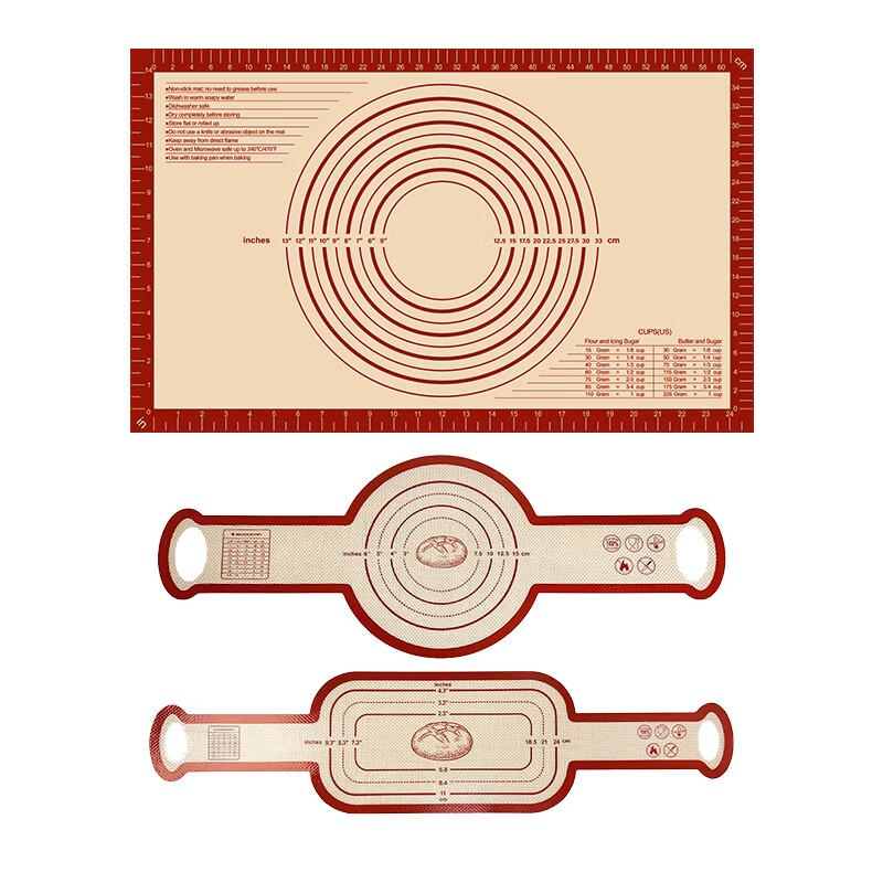 MDNG High-Temperature Silicone Baking Mat 3-Piece Set