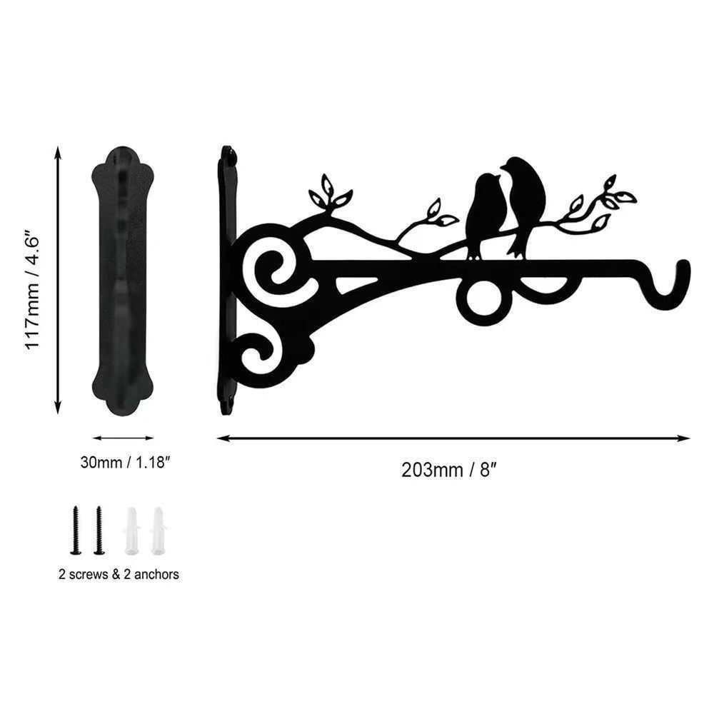 Rotatable Detachable Wall-Mounted Lantern and Basket Hooks: Garden Balcony Pot Hangers