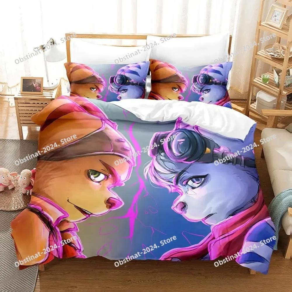 Personelity Game Anime Ratchet Clank Rift Apart Bedding Set Printed Bed Set With Pillowcase Bed Duvet Cover Queen King Size