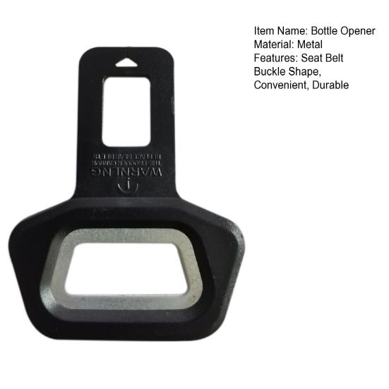 Bottle Opener Sturdy Metal Flat Lid Opener Unique Seat Belt Buckle Design Beer Opener for Home Restaurants Bars