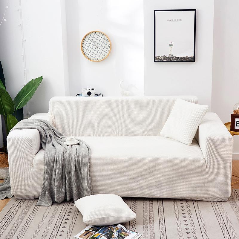 Solid Color All Season Universal Sofa Cover Fashionable Knitted Elastic All Inclusive Slipcovers Non-slip Dust Proof Slipcover