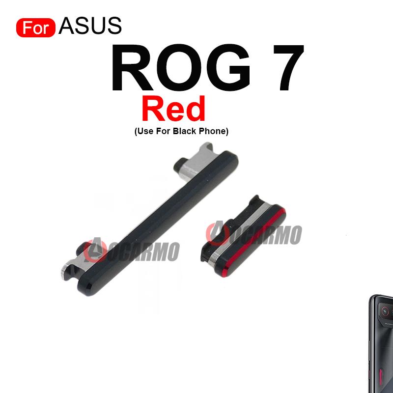 

1Set For ASUS ROG Phone 6 7 ROG6 Rog7 Volume Up Down Power On Off Side Key Button Replacement Part ROG7--Red